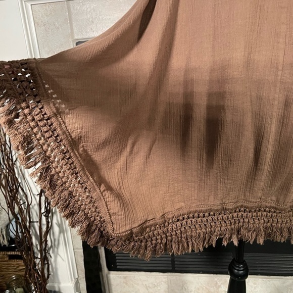 Umgee Gauze Diamond Shape Tunic in Cocoa - Picture 12 of 16